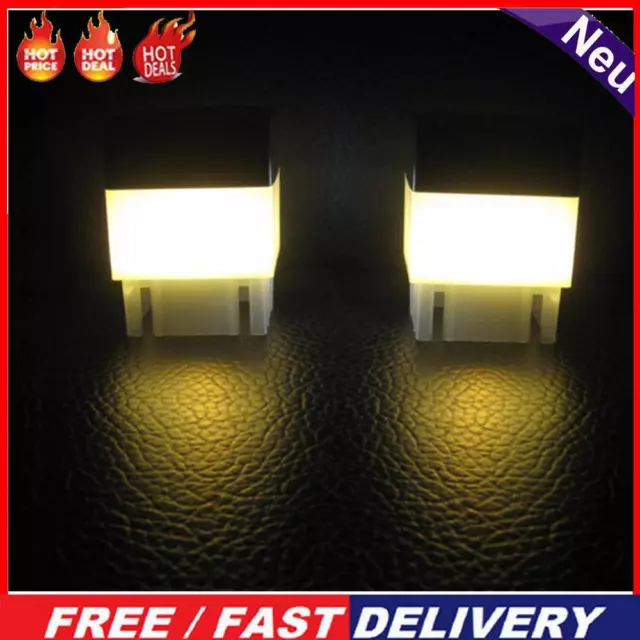 LED Solar Light Fence Post Pool Household Garden Lamp Warm White Outdoor Decor