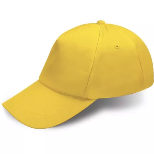 SUPER OFFERTA 20 PZ Cappello BAMBINO con visiera in cotone GIALLO 0ZEL