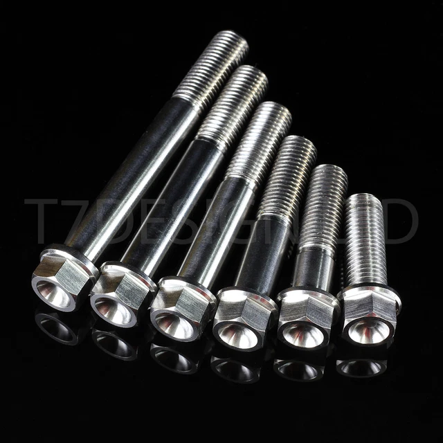 M10 Bollo Flangia Testa Esagonale Titanio Forato 20 25 30 35 40