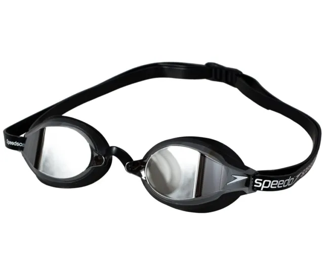 Speedo Fastskin Speedsocket Mirror Swimming Goggle Competition Racing Black