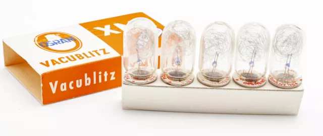 Osram Vacublitz XM 1 XM-1 XM1 - 5 Blitzbirnen Blitzleuchten Valvole Blitz