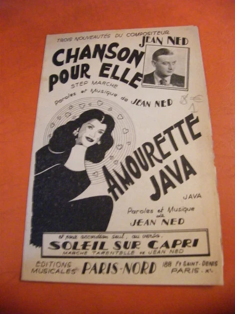 PARTITURA CANZONE PER Lei Jean Ned Amourette Java EUR 13,47 - PicClick IT