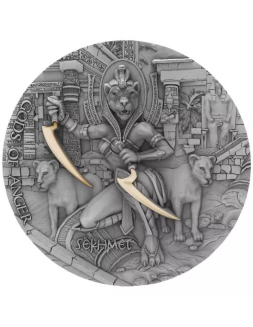 "Sekhmet Gods of Anger"    2 oz Silbermünze   Niue 2021