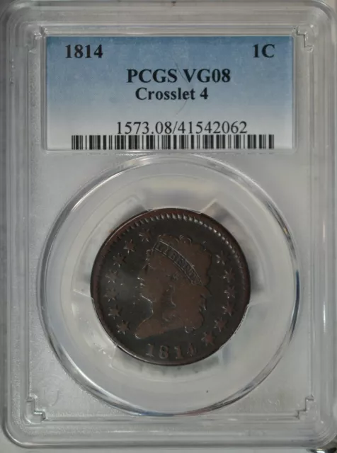 1814 Classic Head large cent, PCGS VG08..........Type Coin Company