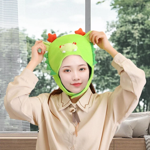 PLUSH DRAGON HAT Novelty Costume Animal Hat for Halloween Birthday