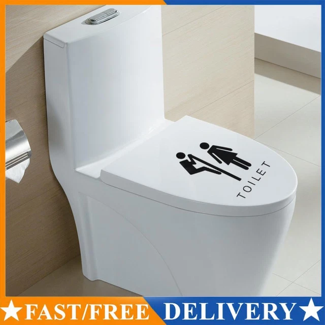 REMOVABLE TOILET SEAT Bathroom Door WC Sign Waterproof Wall Stickers AU