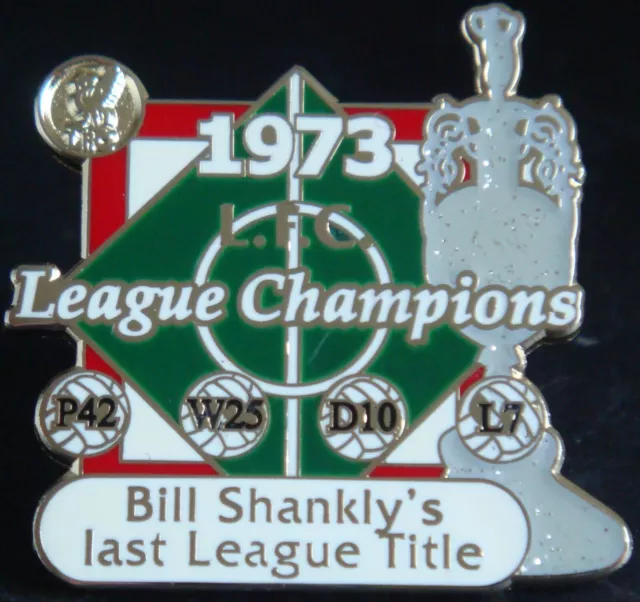 LIVERPOOL FC Victory Pins 1973 LEAGUE CHAMPIONS Badge Maker Danbury Mint