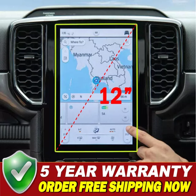 True Fit Next Gen Ranger Everest Screen Protector - 12" Wildtrak & Raptor AU