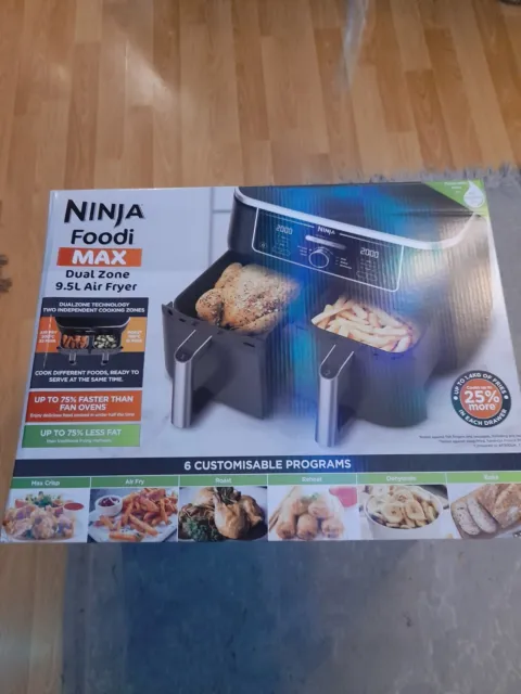 Ninja Foodi MAX Dual Zone Hot Air Fryer [AF400EU] 9.5 L Capacity