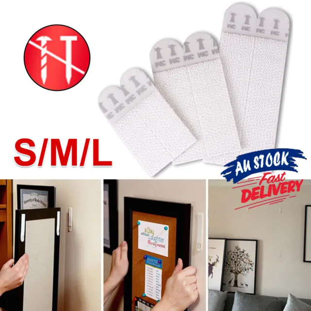 3M Command Adhesive Medium Damage Picture Photo Hanging Refill Strips Hook Frame