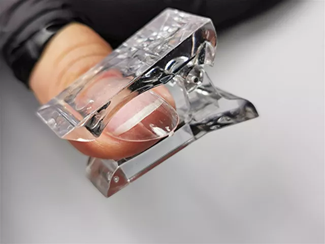 5x Nail Art Clips Halteklammer Fixieren Dual Press On Tips Nagel Klammer Clipper