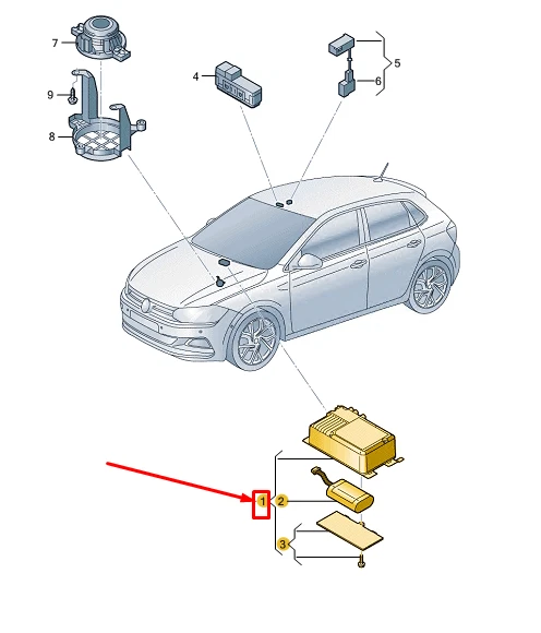 VW POLO AW MK6 Online Services Control Unit 5WA035282C £716.08 ...