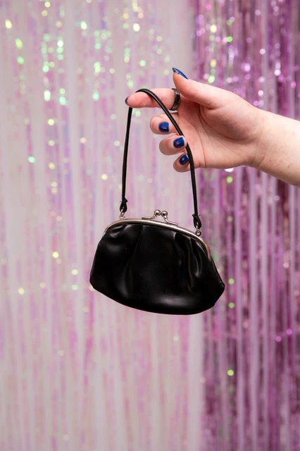 Mini borsa vintage anni '90 nera PU borsa borsa borsa 00 anni '00 Y2k borsa vintage