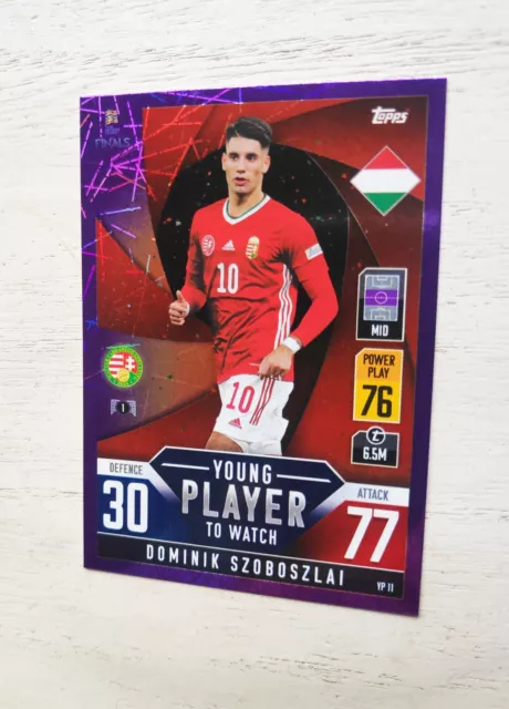Topps Dominik Szoboszlai Match Attax 2022 Nations League Hungary Purple Paralell 2