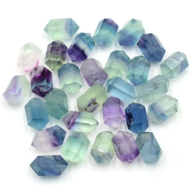 [Wholesale] 6X12 Mm Rainbow Fluorite Double Terminated Point Loose Gemstone