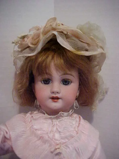 Antique 16" French Doll DEP 4 w/BJB, Mohair Wig, Pull String Cryer, Sleep Eyes