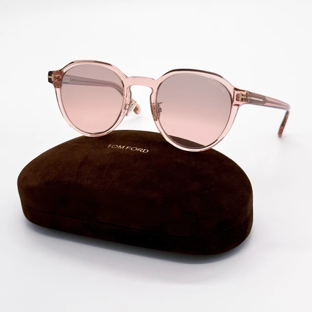 NEW TOM FORD Tf974/K 74Z Women Pink Round Sunglasses Tom  display picture 3