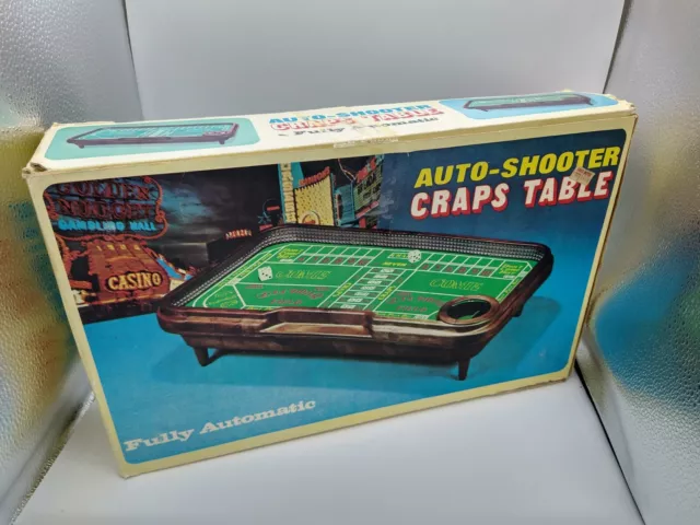 Vintage Auto Shooter Craps Table Automatic Dice Roller W/Box VIDEO (Read)