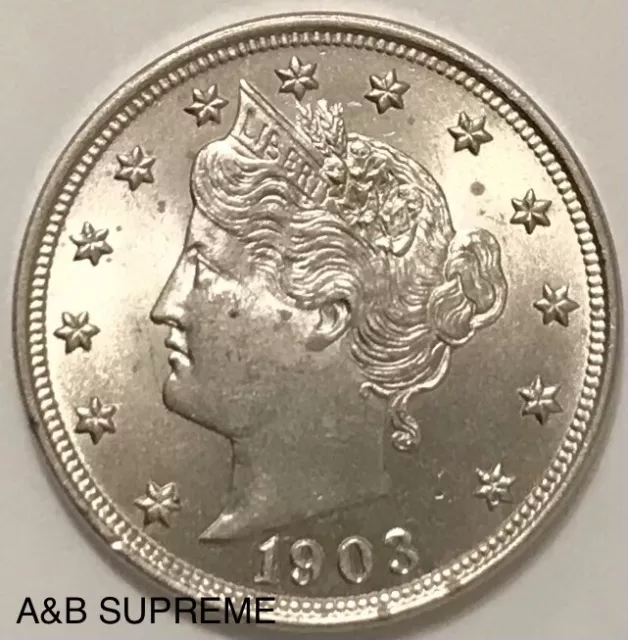 1903 Liberty Head V Nickel MS Lustrous Gem Bu Uncirculated