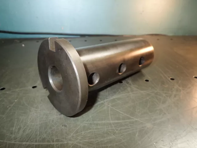CNC Lathe Tool Holder Bushing: 2-1/2" OD, 1-1/4" ID 185mm Long 6-Hole Mori Seiki