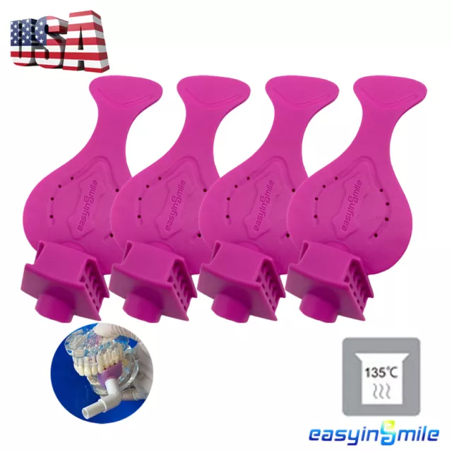 4pc Dental Lab Sterilize Bite Block Saliva HVE Suction Tube Silicone Mouth Drysh