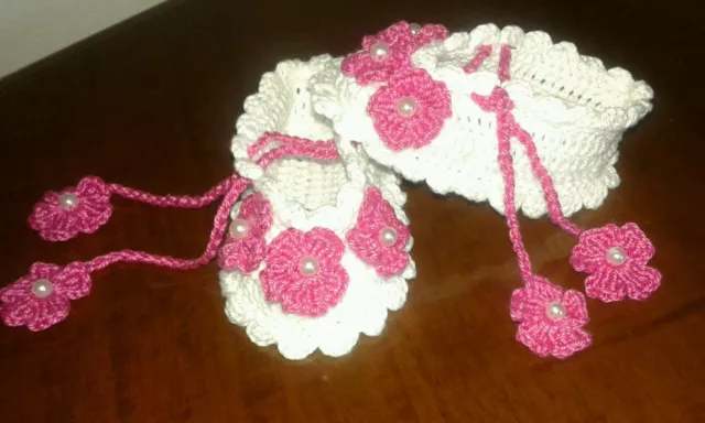Scarpine uncinetto neonata scarpette bambina idea regalo occasione handmade