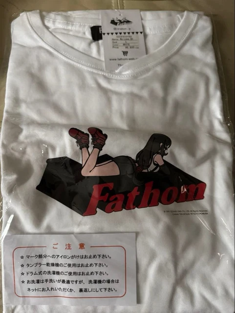 FATHOM X FINAL Fantasy VII Tifa T-Shirt L White Japan Exclusive
