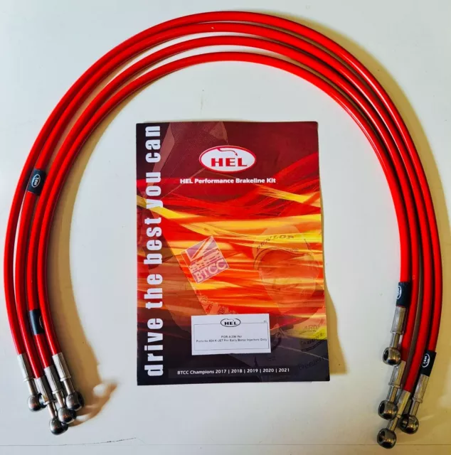 Hel S/S Braided Fuel Injector Hoses Lines Pipes For Porsche 924 (Banjo Fittings)