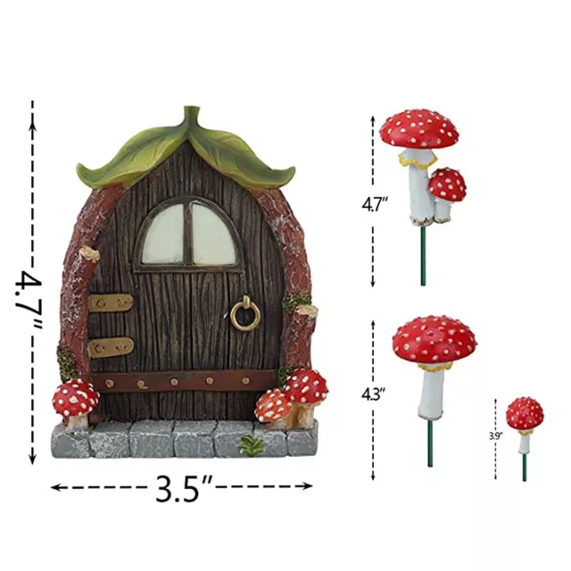 Décoration délicate de cabine porte de fée pour jardin extérieur brille dans