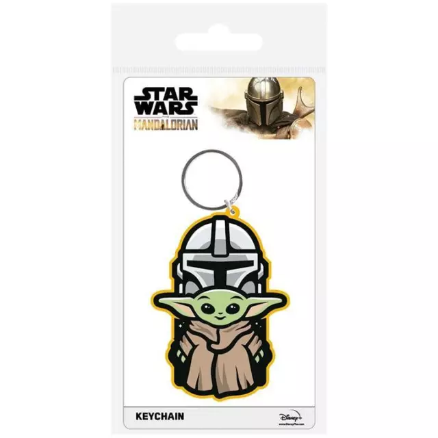 Star Wars Mandalorian Mando Et Grogu - Porte-Clé en Caoutchouc 7 CM - Pyramid