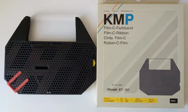 1x KMP Filmband schwarz Carbon GR. 165c correctable Farbband f. OLIVETTI ET 121