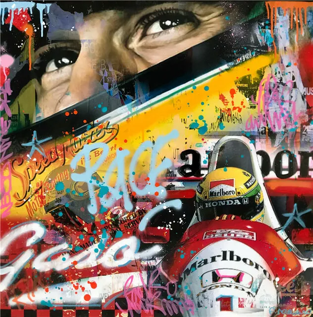 Ayrton Senna F1 Formula Star Champion Racing Full Diamond Painting Kits Art DE