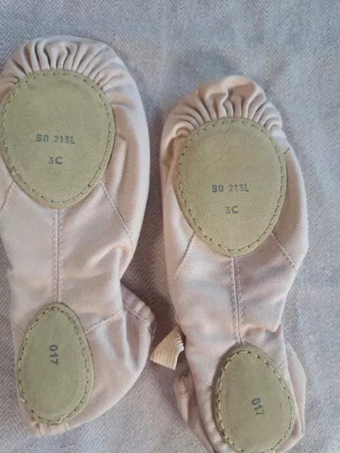 Bloch Girl's Ballet Flats Pink S0213L Prolite II Canvas 3C Never Used