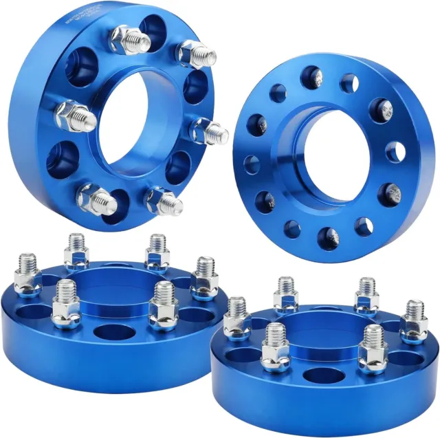 (4) 1.5'' 6 Lug Hubcentric Blue Wheel Spacers Adapters 6x135 for Ford F-150