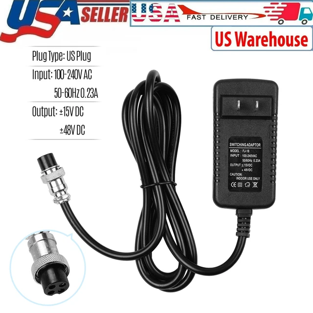 Mixing Console Mixer Power Supply AC Adapter 4-Pin Connector 100-240V Input Q4H9