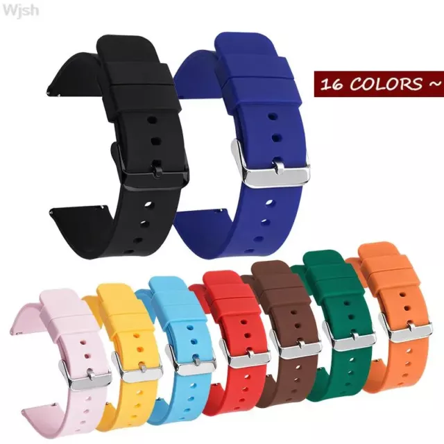 18 | 20 | 22 | 24 mm Silikon Textil Uhrenarmband Gummi Ersatz Band Quick Release