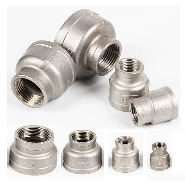 FEMALE THREADED REDUCER BSP Nipple Pipe Fitting Stainless Steel 1/4" 1/ ...