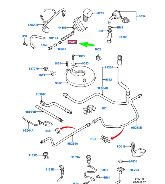 FORD TRANSIT CONNECT MK1 Fuel Tank System Grommet 1235808 NEW GENUINE £