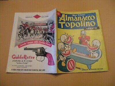Almanacco Topolino 1958 N.8 Mondadori Walt Disney Originale Molto Buono
