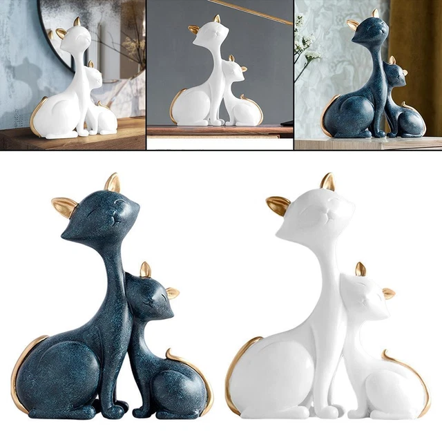 Figurine de chat Décoration d'intérieur Artisanat Statue moderne Table de