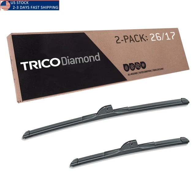 Diamond 2 Pack, 26" and 17" High Performance Replacement Windshield Wiper Blades
