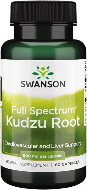 Swanson Kudzu Racine Améliore Cardiovasculaire & Foie Santé 500mg 60 Capsules