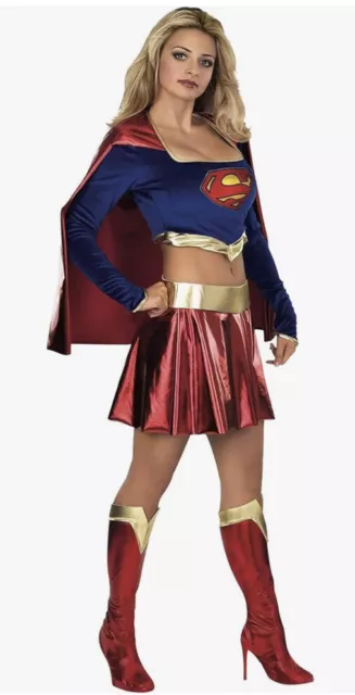 SuperGirl Secret Wishes Sexy Adult Womens Halloween Costume NEW