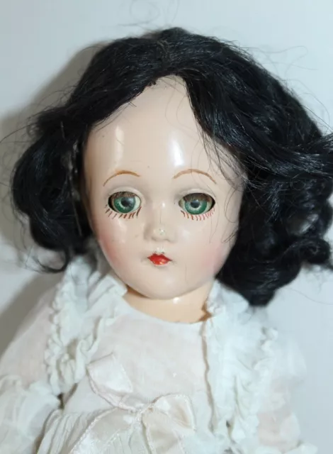 40's SCARLETT O'HARA Doll MADAME ALEXANDER Compo 11" WHITE Dress  LOT FE