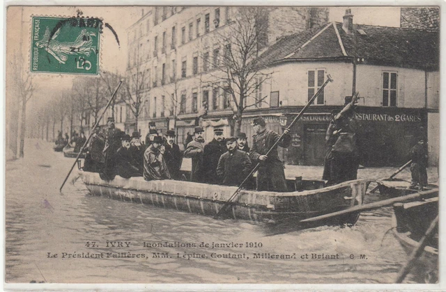 Carte Postale Ivry Inondations De Janvier 1910