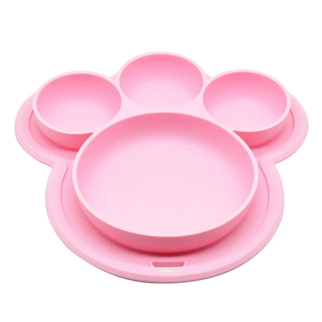 Food-grade Silicone Kids Tableware Baby Plate Suction Dinner Dish Training Home