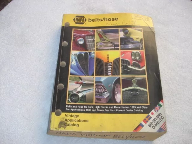 1920s-1985 NAPA Fan Belt & Coolant Hose  Catalog