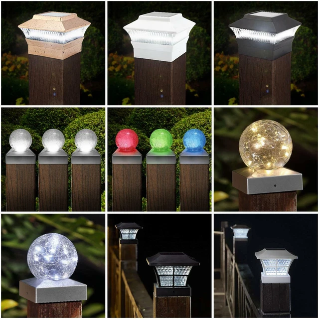 Solar lights for shop round fence posts