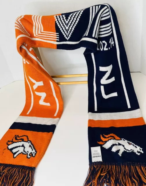 SUPER BOWL XLVIII SCARF 58" NY/NJ 2/2/14 SEATTLE SEAHAWKS vs. DENVER BRONCOS
