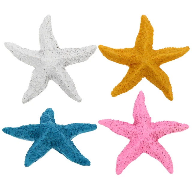 4 piezas Home Orament mesa decoración estrellas de mar hágalo usted mismo artesanías estrella